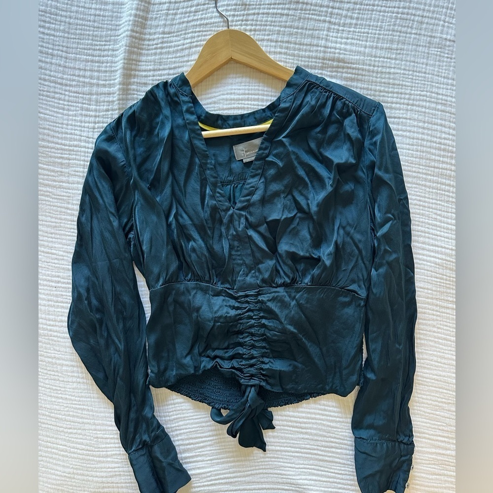 Anthropologie NWOT Dark Blue/ Teal Blouse